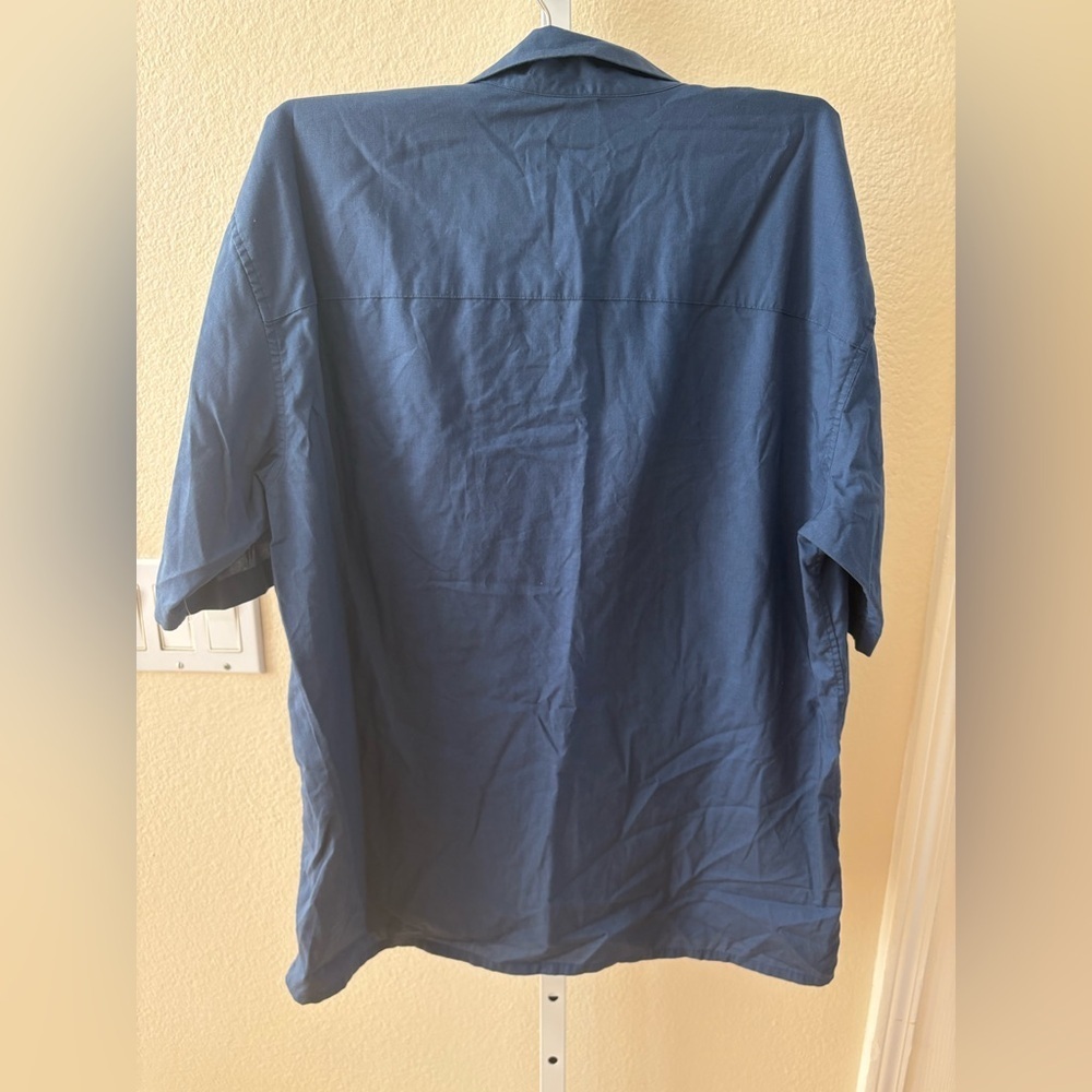 Uniqlo Open Collar Short Sleeve Shirt in Blue - Size M - Picture 4 of 4